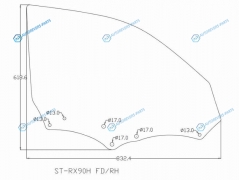 SPG-RX90H FDRH Стекло переднее правое опускное TOYOTA MARK II X90 92-96
