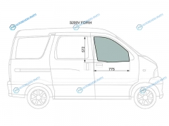 S200V FDRH Стекло переднее правое опускное TOYOTA SPARKY S221231 00-03DAIHATSU ATRAIHIJET S22 99-04