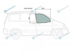 YR40 FDRH Стекло переднее правое опускное TOYOTA TOWNACE NOAHLITEACE 96-07