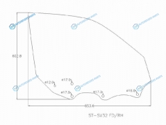 SV32 FDRH Стекло переднее правое опускное TOYOTA VISTACAMRY 4D HARDTOP 90-94