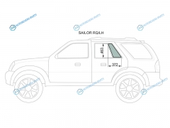 SAILOR RQLH Стекло форточки (уголок) задней левой двери GREAT WALL SOCOOLSAILOR PICK UP 05-