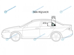 SEA RQLHX Стекло форточки (уголок) задней левой двери HONDA ACCORD 02-08ACURA TSX 4D 04-08