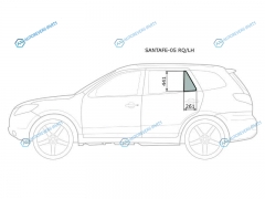 SANTAFE-05 RQLH Стекло форточки (уголок) задней левой двери HYUNDAI SANTA FE 06-12