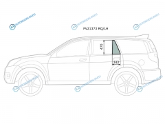 FV21373 RQLH Стекло форточки (уголок) задней левой двери ISUZU AXIOM 02-04