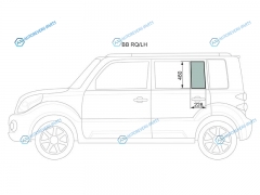 BB RQLH Стекло форточки (уголок) задней левой двери TOYOTA BBSCION XB 00-05