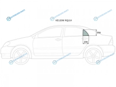 KE120W RQLH Стекло форточки (уголок) задней левой двери TOYOTA COROLLA 4D 00-06BYD F3 05