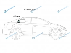 CHEV-T300 RQRHX Стекло форточки (уголок) задней правой двери CHEVROLET AVEO 4D 11-