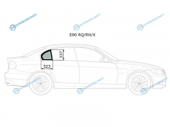 E90 RQRHX Стекло форточки (уголок) задней правой двери BMW 3 SERIES 4D 05-11