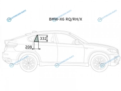 BMW-X6 RQRHX Стекло форточки (уголок) задней правой двери BMW X6 E71 08-14