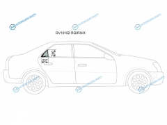 DV10152 RQRHX Стекло форточки (уголок) задней правой двери CADILLAC CTS 02-06