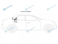 DV11512 RQRHX Стекло форточки (уголок) задней правой двери CADILLAC CTS 4D 07-13