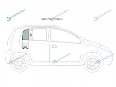 CHERY-S12 RQRH Стекло форточки (уголок) задней правой двери CHERY KIMO(S12) 5D HBK 07-15