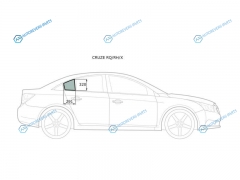 CRUZE RQRHX Стекло форточки (уголок) задней правой двери CHEVROLET 4D 09-15DAEWOO LACETTI 09-