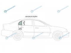 MAGNUS RQRH Стекло форточки (уголок) задней правой двери CHEVROLET EVANDA 04-06 DAEWOO 00-06