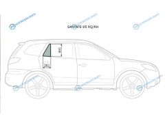 SANTAFE-05 RQRH Стекло форточки (уголок) задней правой двери HYUNDAI SANTA FE 06-12