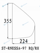 ST-RNESSA-97 RQRH Стекло форточки (уголок) задней правой двери NISSAN RNESSA 97-01