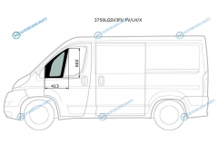 3750LGSV3FV FVLHX Стекло форточки (уголок) переднее левое PEUGEOT BOXER IIFIAT DUCATO IICITROEN JUMPER II 06-