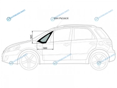 SX4 FVLHX Стекло форточки (уголок) переднее левое SUZUKI 45D 06-14