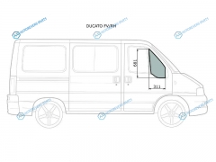 DUCATO FVRH Стекло форточки (уголок) переднее правое PEUGEOT BOXERCITROEN JUMPERFIAT 94-06