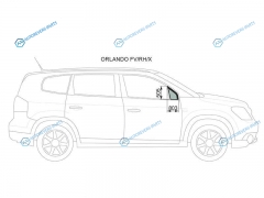 ORLANDO FVRHX Стекло форточки (уголок) переднее правое CHEVROLET 11-15