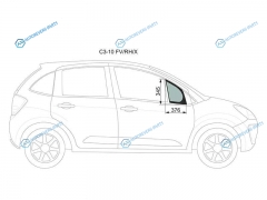 C3-10 FVRHX Стекло форточки (уголок) переднее правое CITROEN C3 5D HBK 10-16
