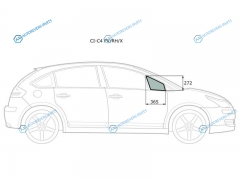 CI-C4 FVRHX Стекло форточки (уголок) переднее правое CITROEN C4 5D HBK 04-10