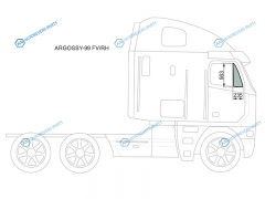 ARGOSSY-99 FVRH Стекло форточки (уголок) переднее правое FREIGHTLINER CENTURY CLASS C112120 CONVENTIONAL CAB 97-04
