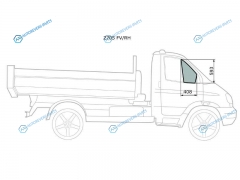 2705 FVRH Стекло форточки (уголок) переднее правое GZ GZLСобольБаргузинВалдай 27053302 96-