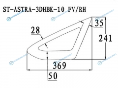 ST-ASTRA-3DHBK-10 FVRH Стекло форточки (уголок) переднее правое OPEL ASTRA J 3D HBK 11-