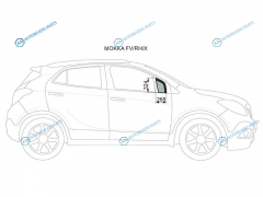 MOKKA FVRHX Стекло форточки (уголок) переднее правое OPEL 12-