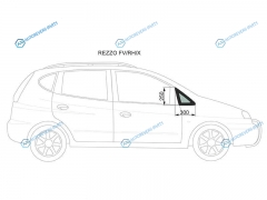 REZZO FVRHX Стекло форточки (уголок) переднее правоеCHEVROLET 5D 02-08CHEVROLET TACUMA 02-08