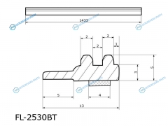 FL-2530BT Молдинг лобового стекла AUDI A6S6 04-11