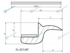 FL-2571BT Молдинг лобового стекла INFINITI M35M45 04-10