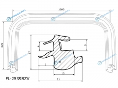 FL-2539BZV Молдинг лобового стекла KIA SPORTAGE II 04-10