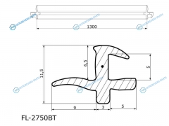 FL-2750BT Молдинг лобового стекла MITSUBISHI OUTLANDER XL CWW 05-12PEUGEOT 4007 07-12