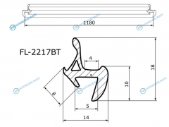 FL-2217BT Молдинг лобового стекла TOYOTA RAV4 00-05