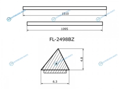 FL-2498BZ Молдинг лобового стекла VOLKSWAGEN POLO IV 345D 01-09
