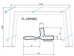 FL-2899BZ Молдинг лобового стекла TOYOTA COROLLA E15 06-13