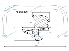 FL-2394BZV Молдинг лобового стекла INFINITI FX3545 03-08