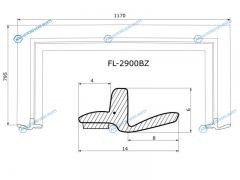 FL-2900BZ Молдинг лобового стекла TOYOTA COROLLA MATRIXPONTIAC VIBE 08-14