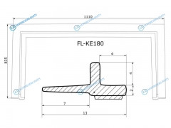 FL-KE180 Молдинг лобового стекла TOYOTA COROLLA 13-19