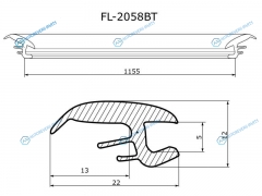 FL-2058BT Молдинг лобового стекла SUBARU FORESTER 97-02