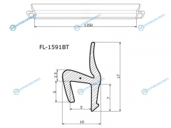 FL-1591BT Молдинг лобового стекла JEEP GRAND CHEROKEE 04-10