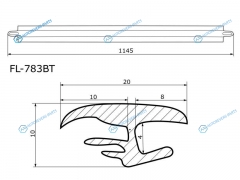 FL-783BT Молдинг лобового стекла SUBARU LEGACY 45D 93-98