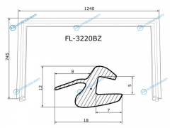 FL-3220BZ Молдинг лобового стекла HYUNDAI TUCSONIX35 10-15