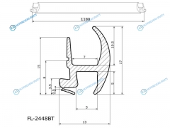 FL-2448BT Молдинг лобового стекла BMW 5-SERIES E6061 03-09