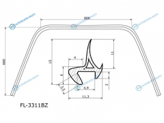 FL-3311BZ Молдинг лобового стекла NISSAN JUKE 10-
