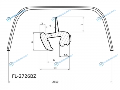 FL-2726BZ Молдинг лобового стекла SUZUKI SX4 5D 06-14