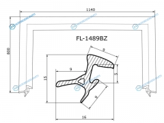FL-1489BZ Молдинг лобового стекла TOYOTA COROLLA MATRIXVOLTZPONTIAC VIBE 02-08