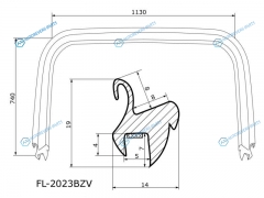 FL-2023BZV Молдинг лобового стекла HONDA CR-V 96-01